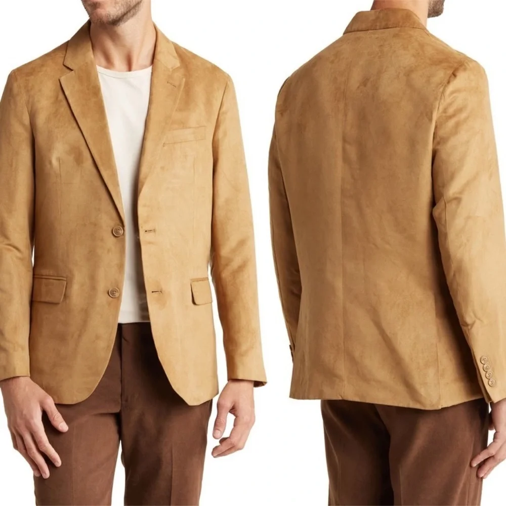 Vince Camuto Men’s Blake Camel Faux Suede Sport Coat NWT Size XL